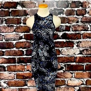 Multi-colored bodycon racerback dress